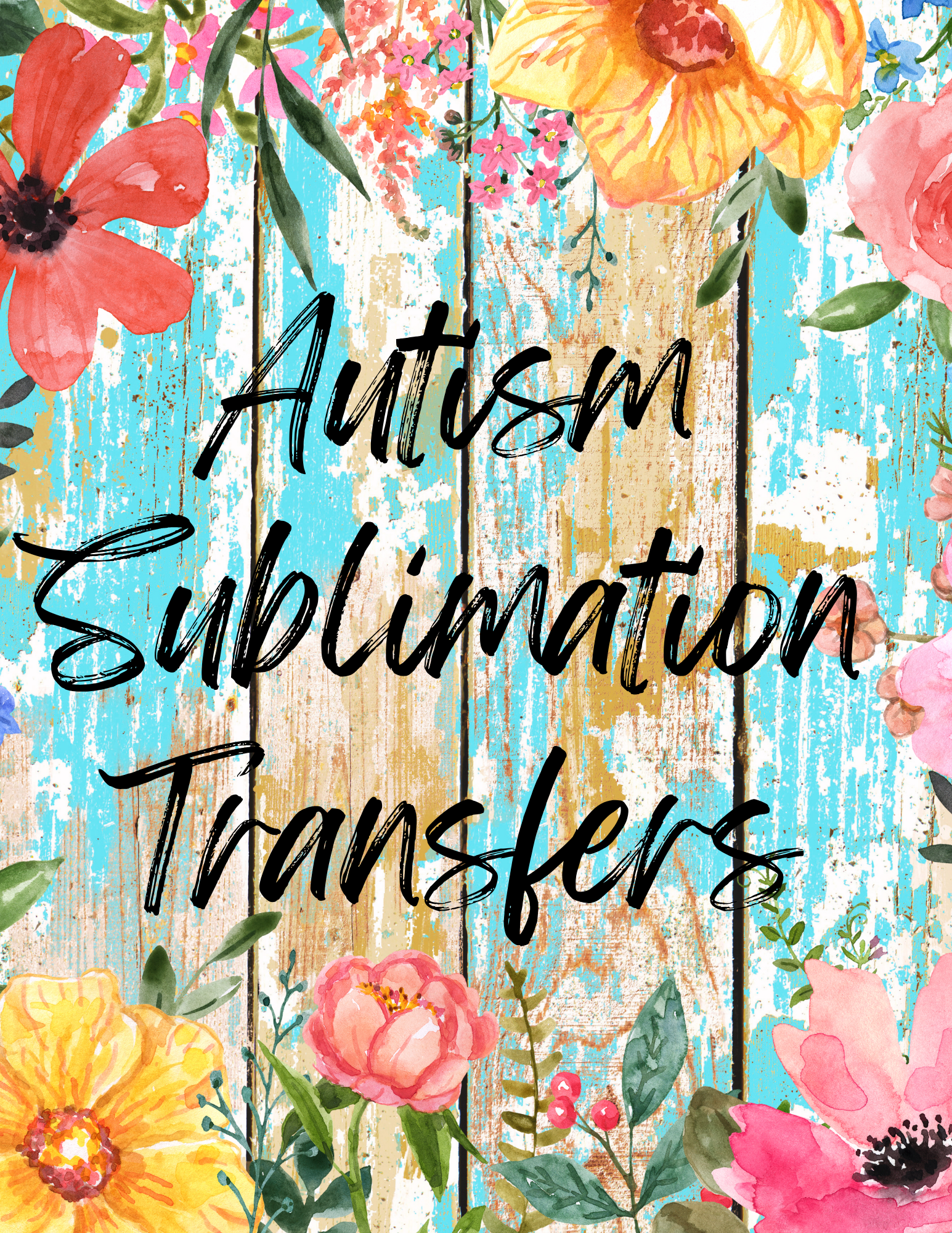 Autism Sublimation Single Transfers