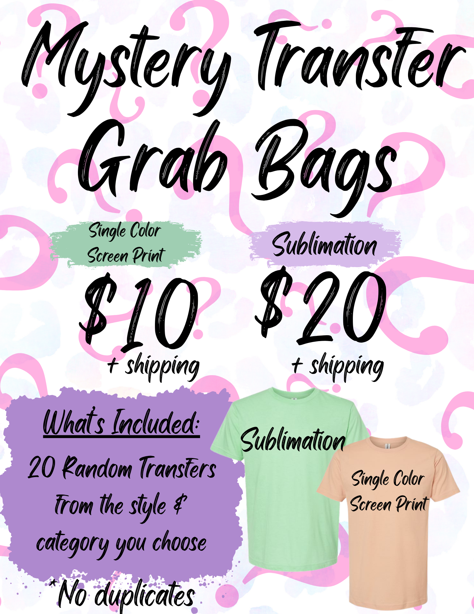 Mystery Transfer Grab Bags