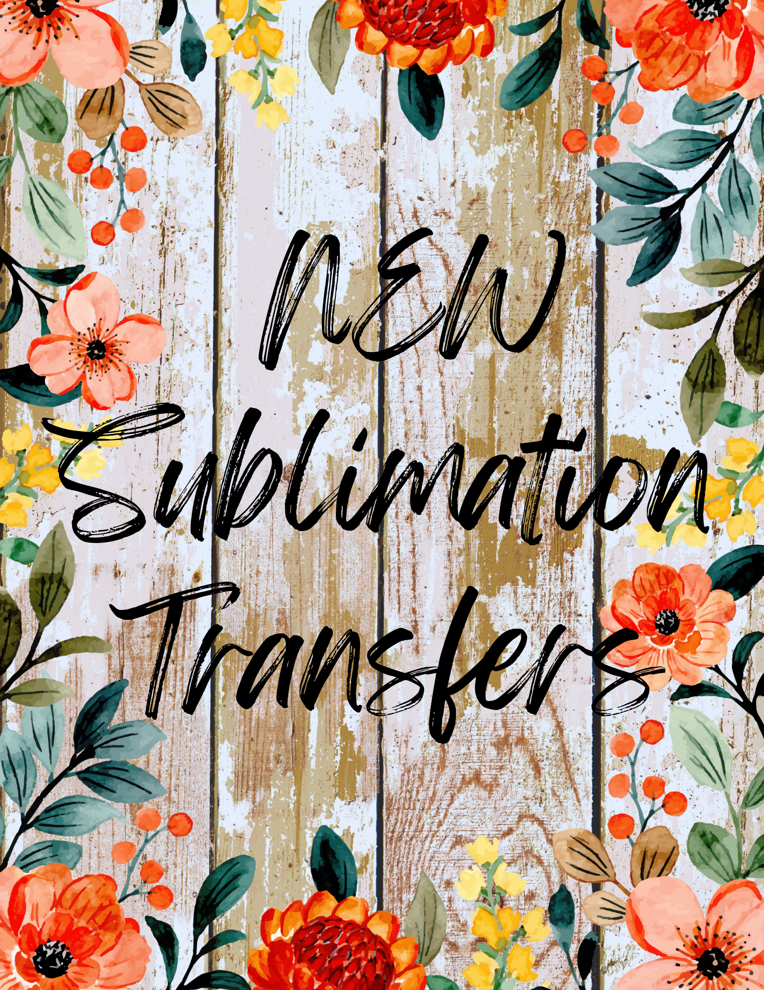 NEW SUBLIMATION SINGLE TRANSFERS