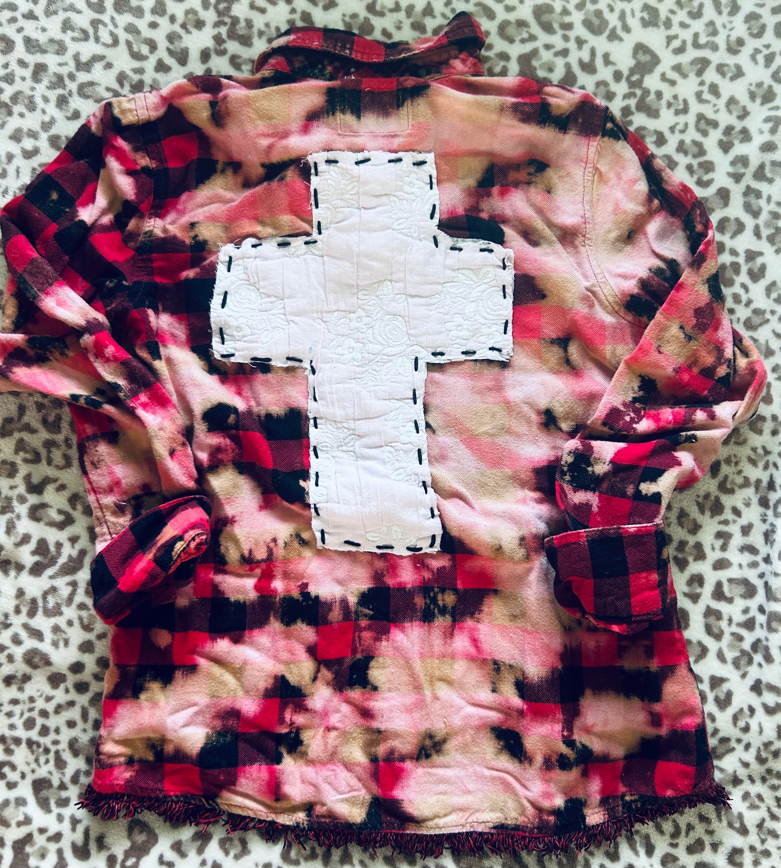 Youth Large (12) Upcycled Bleached Flannel