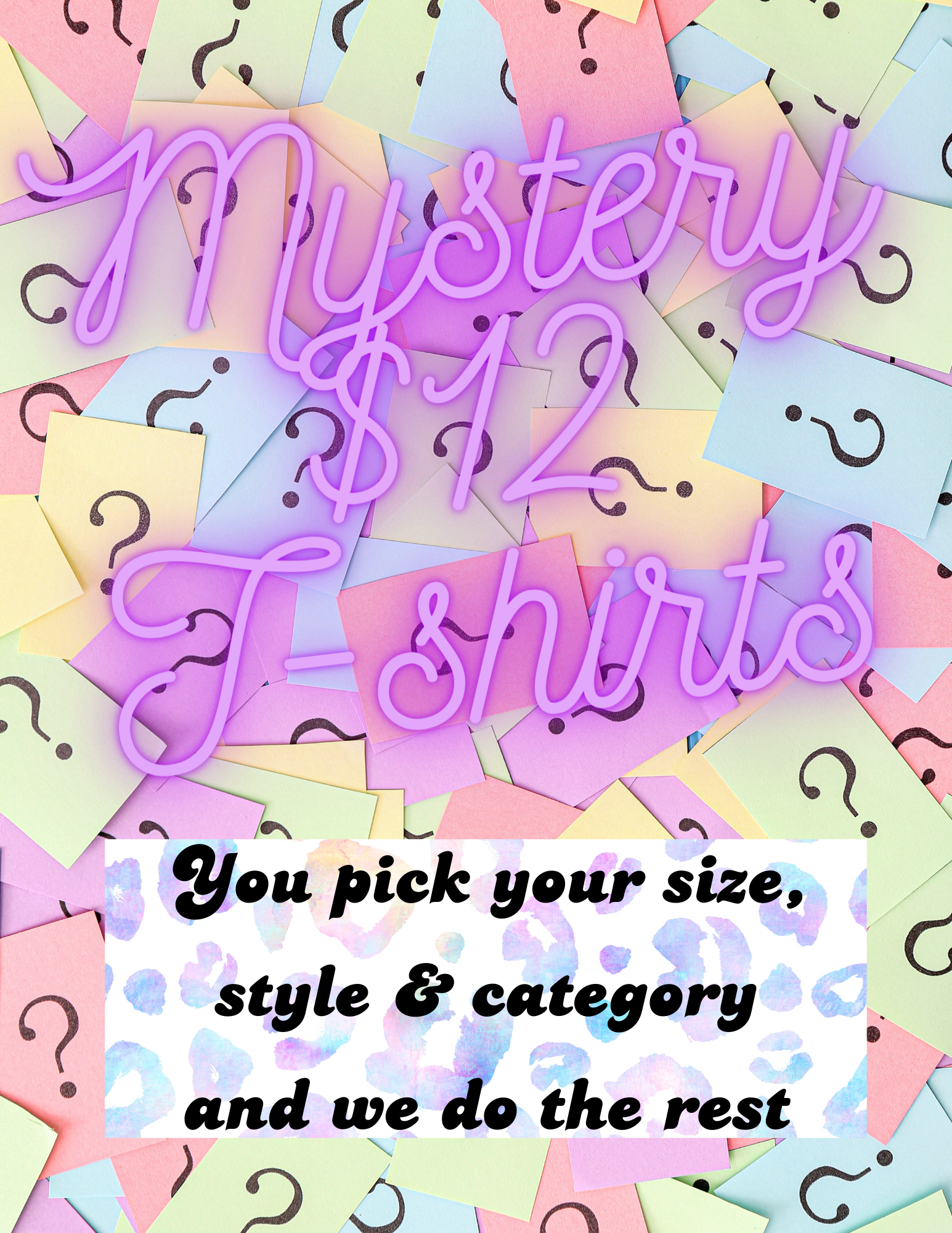 $12 Mystery T-SHIRTS (S-5X)