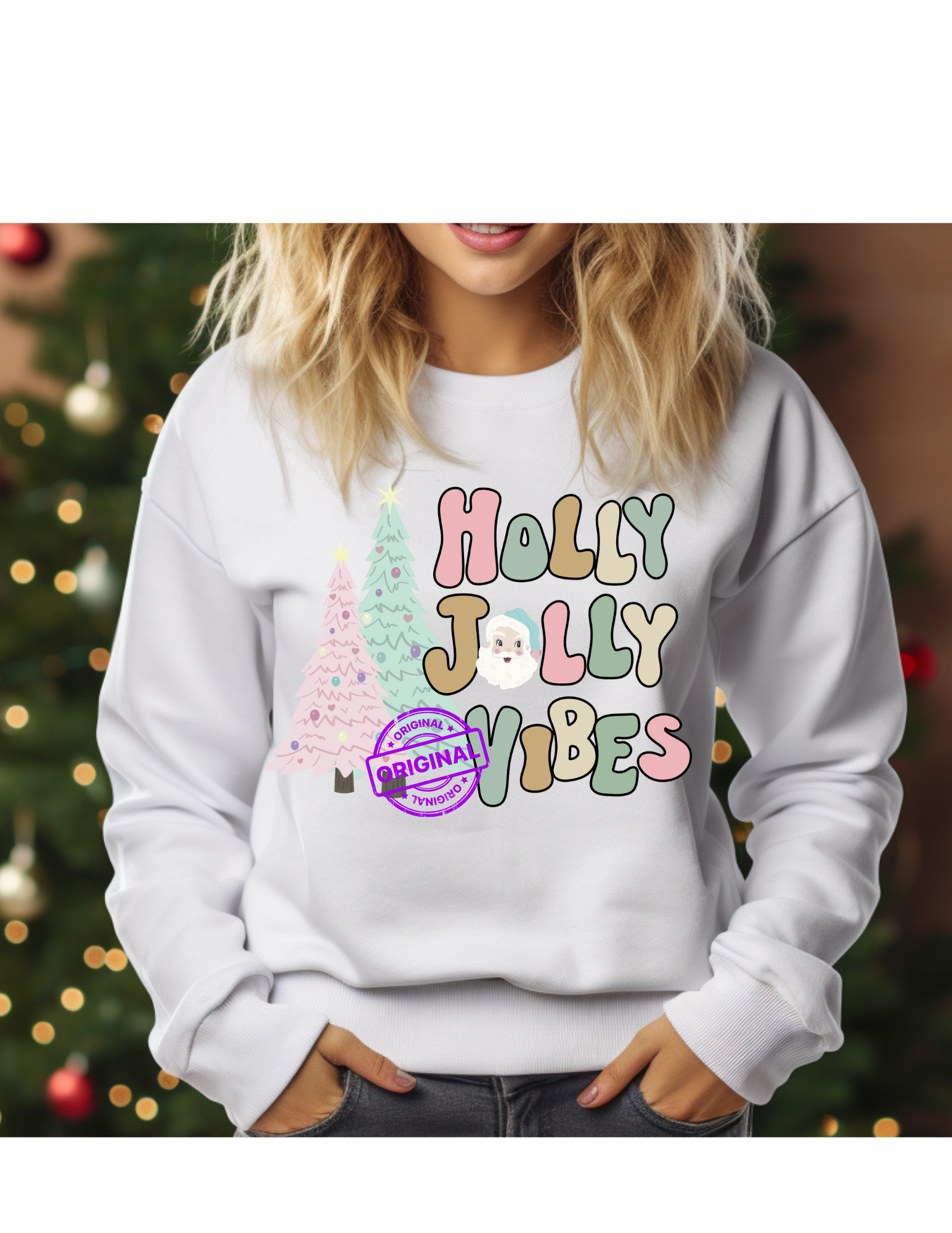 Holly Jolly Vibes T-shirt or Sweatshirt