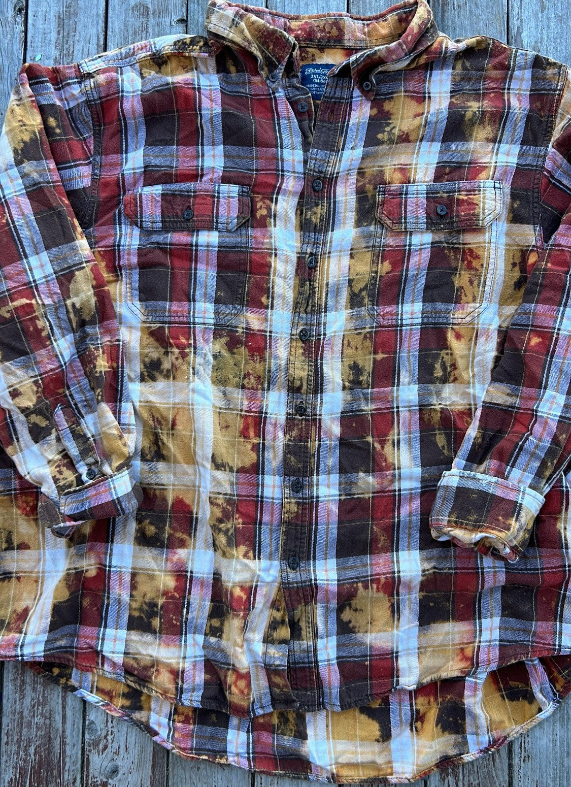 3X Upcycled Bleached Flannel