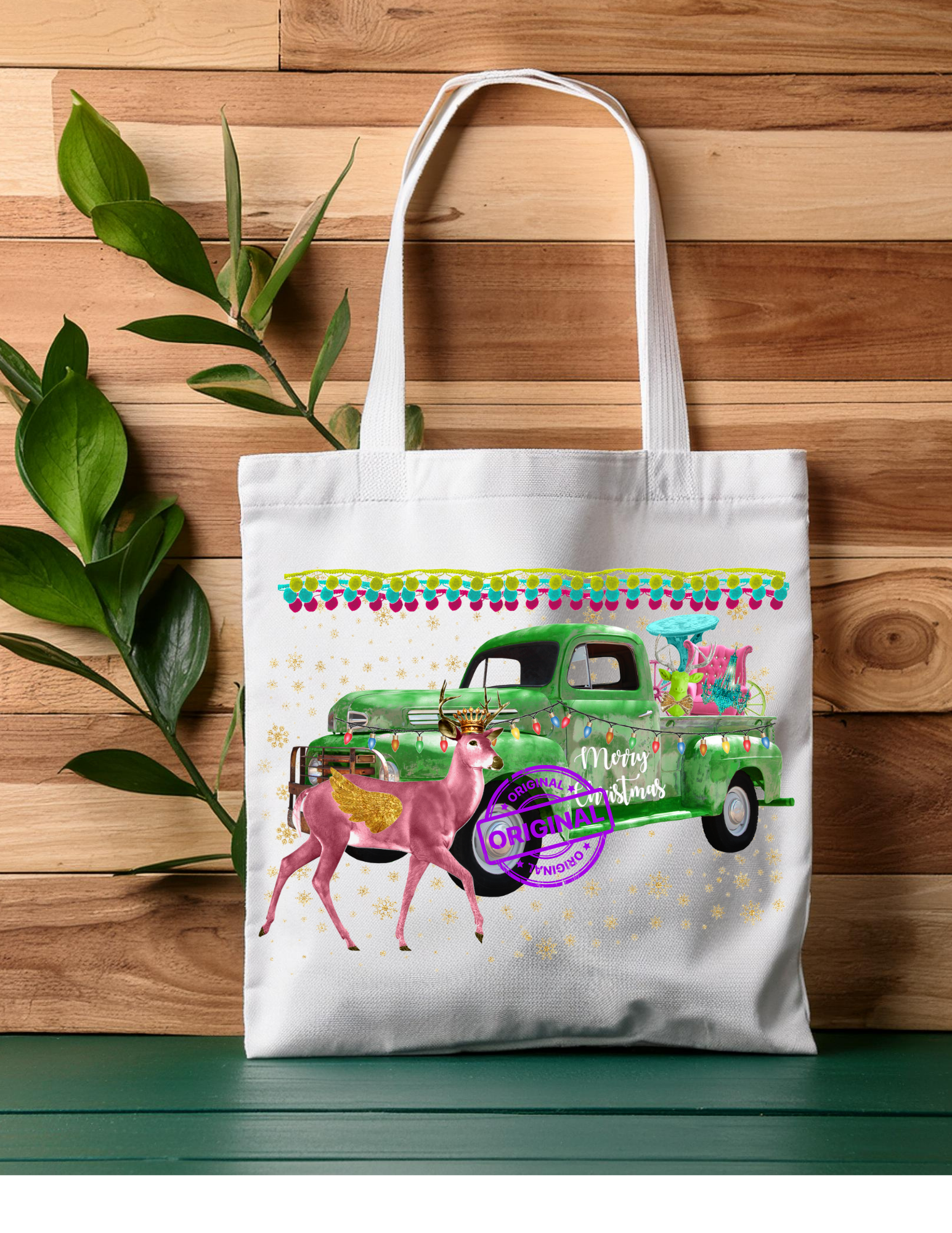 Christmas Deer Tote Bag