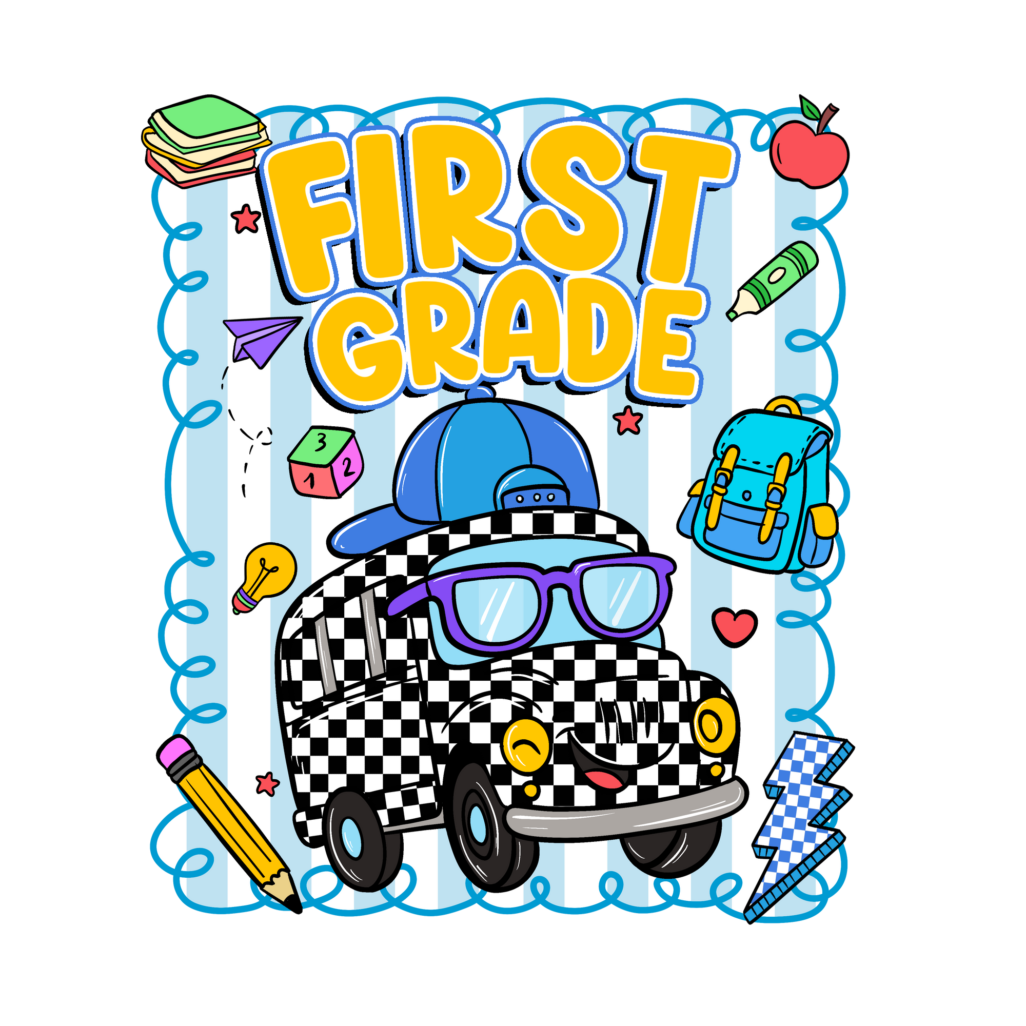 Back to School Retro School Bus T-shirt
