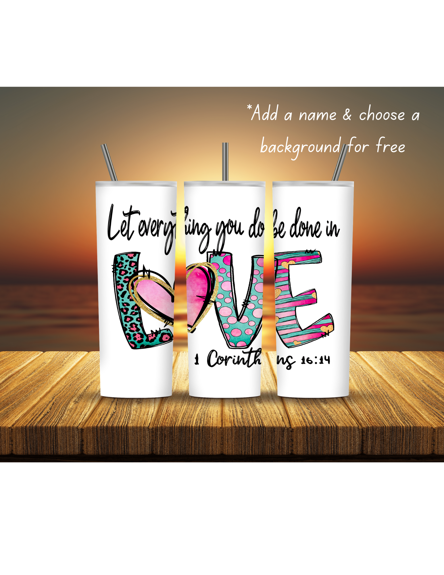 Faith Based 20oz Tumblers