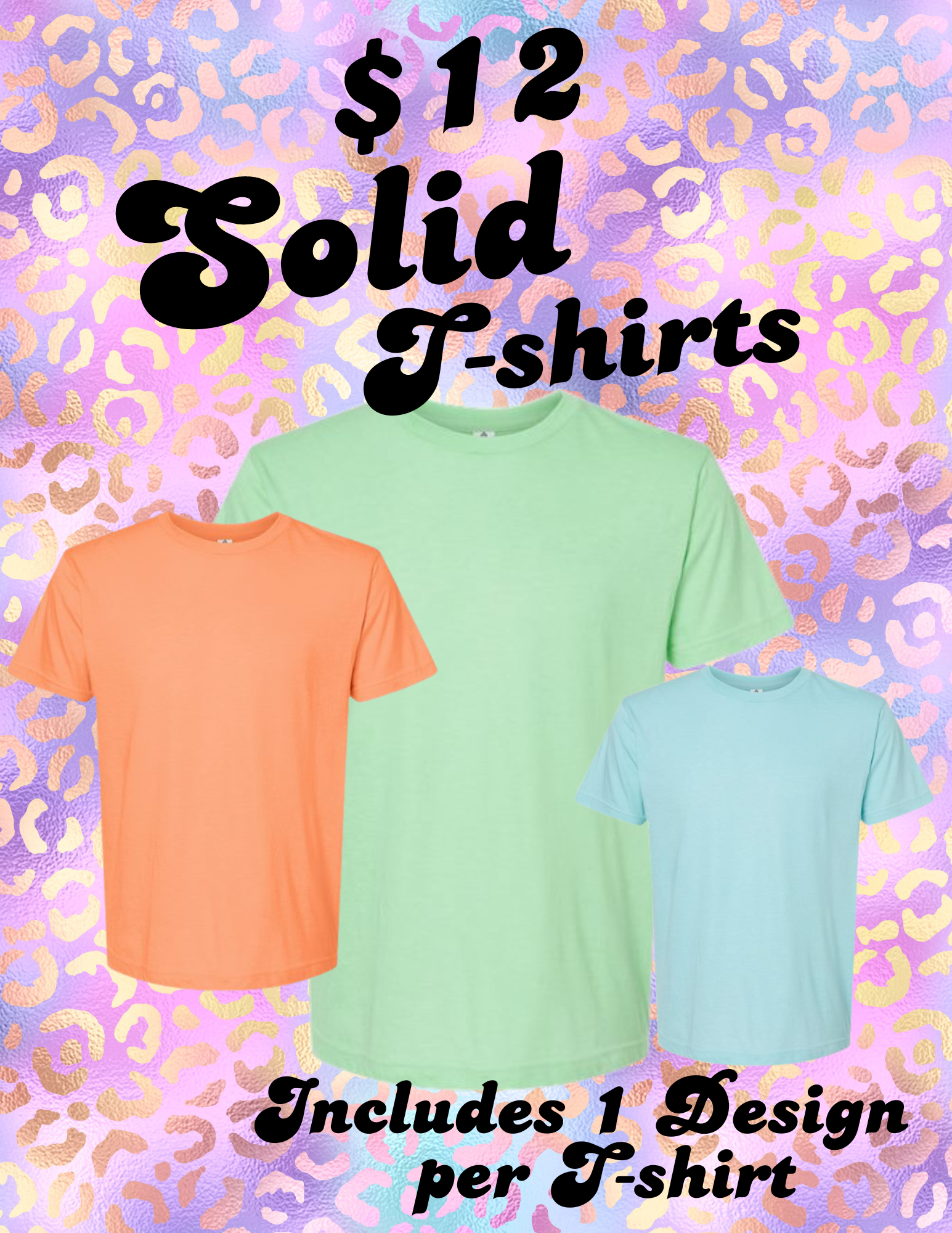 $12 SOLID T-SHIRTS (S-5X)