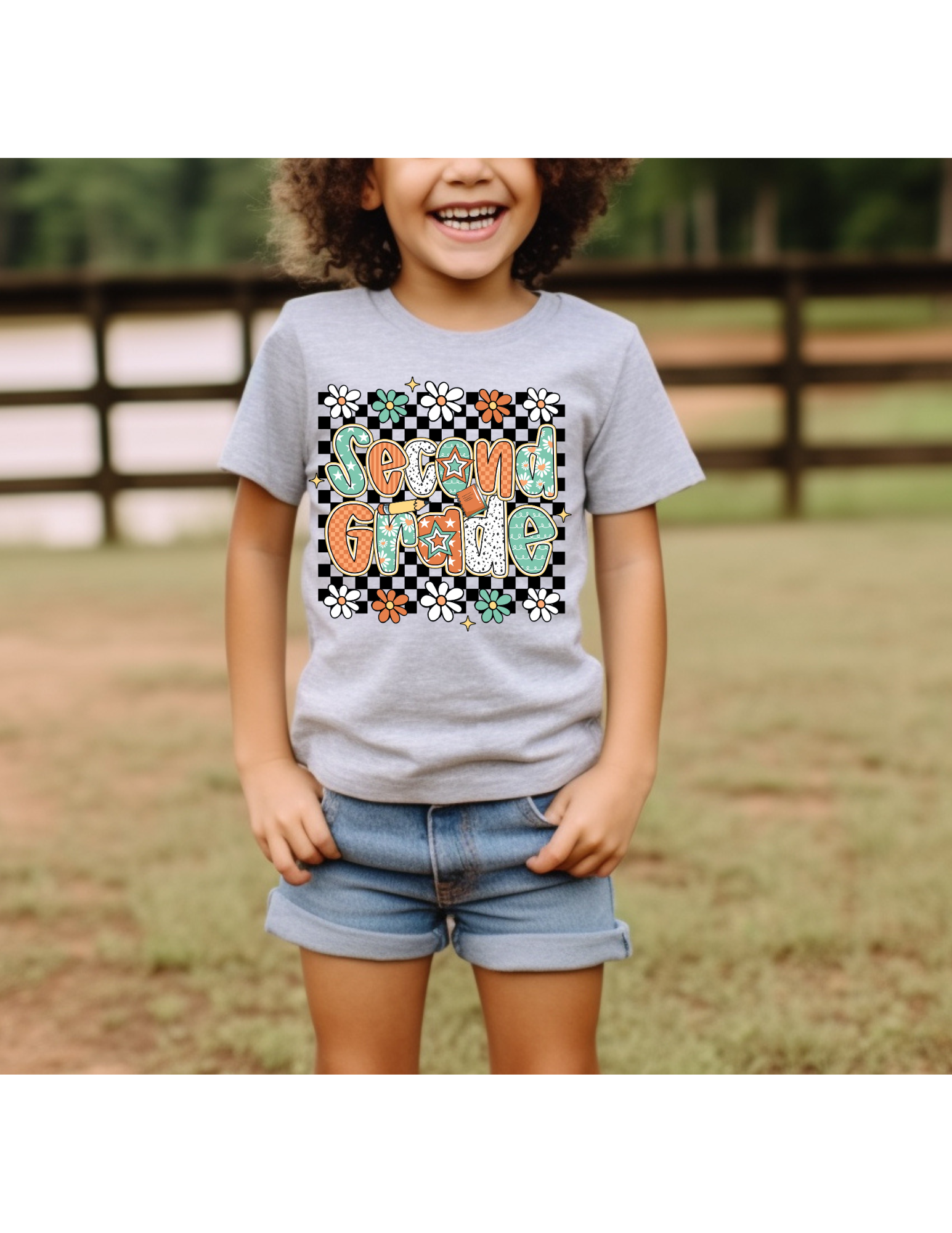 Retro Floral Grade T-shirt