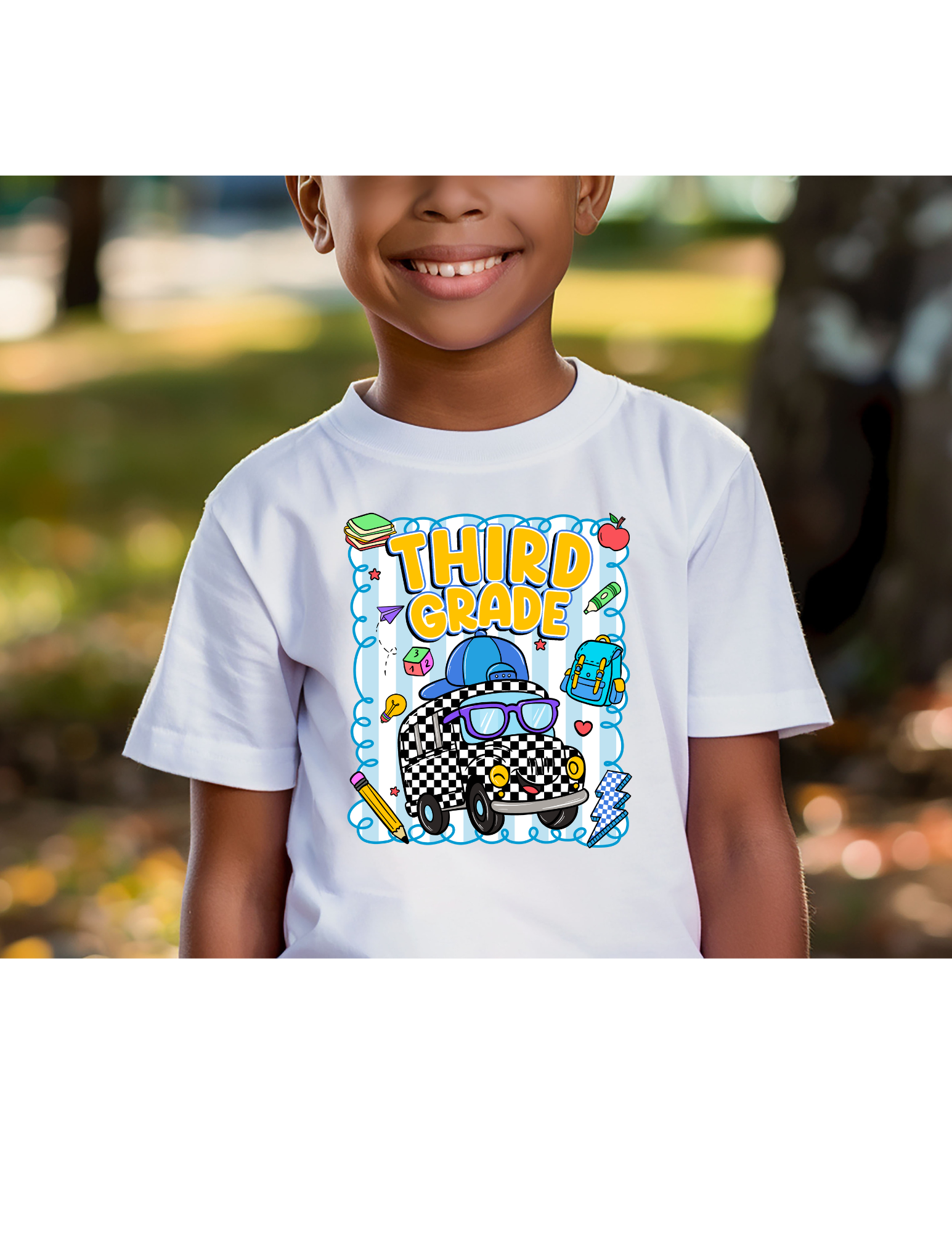 Back to School Retro School Bus T-shirt