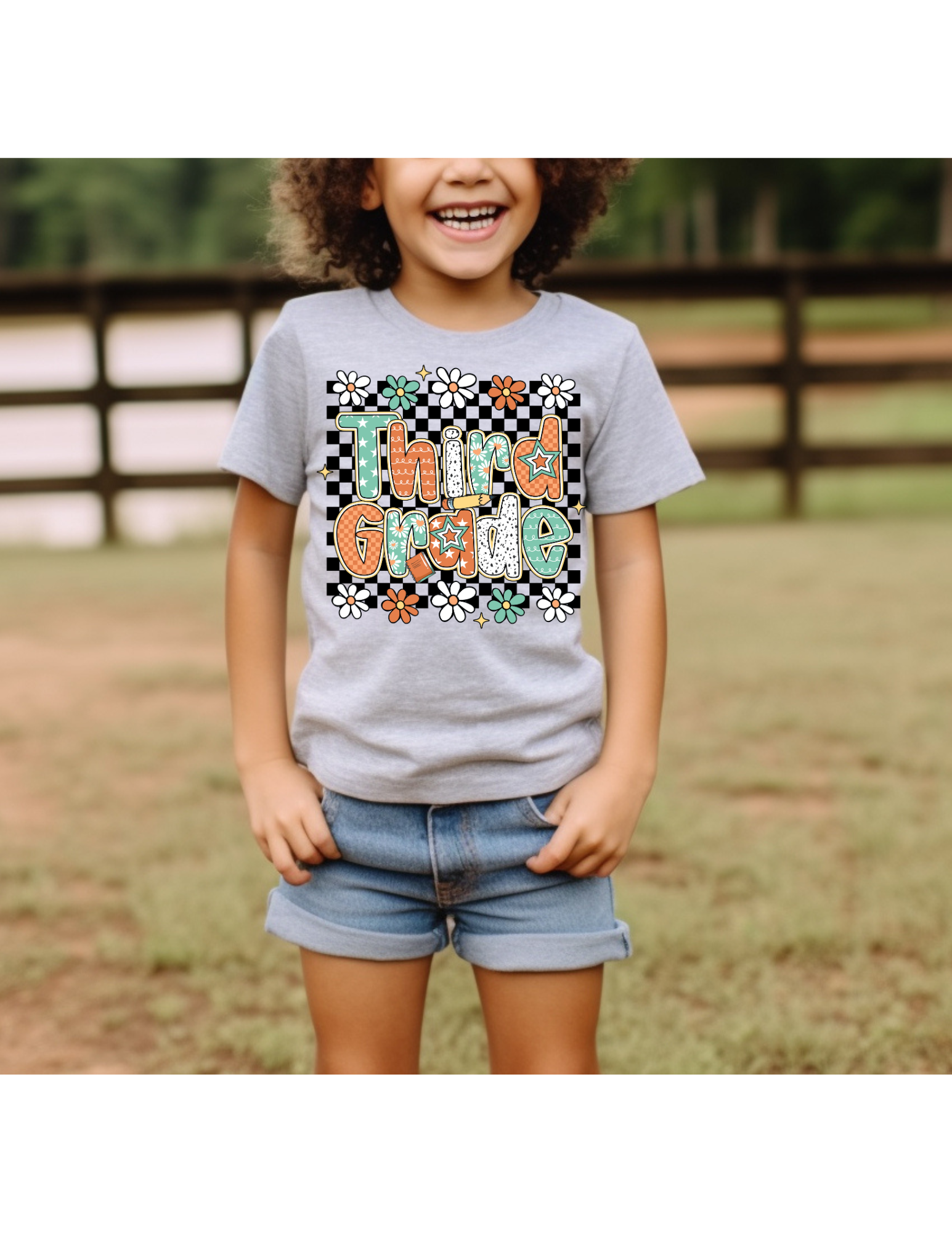 Retro Floral Grade T-shirt