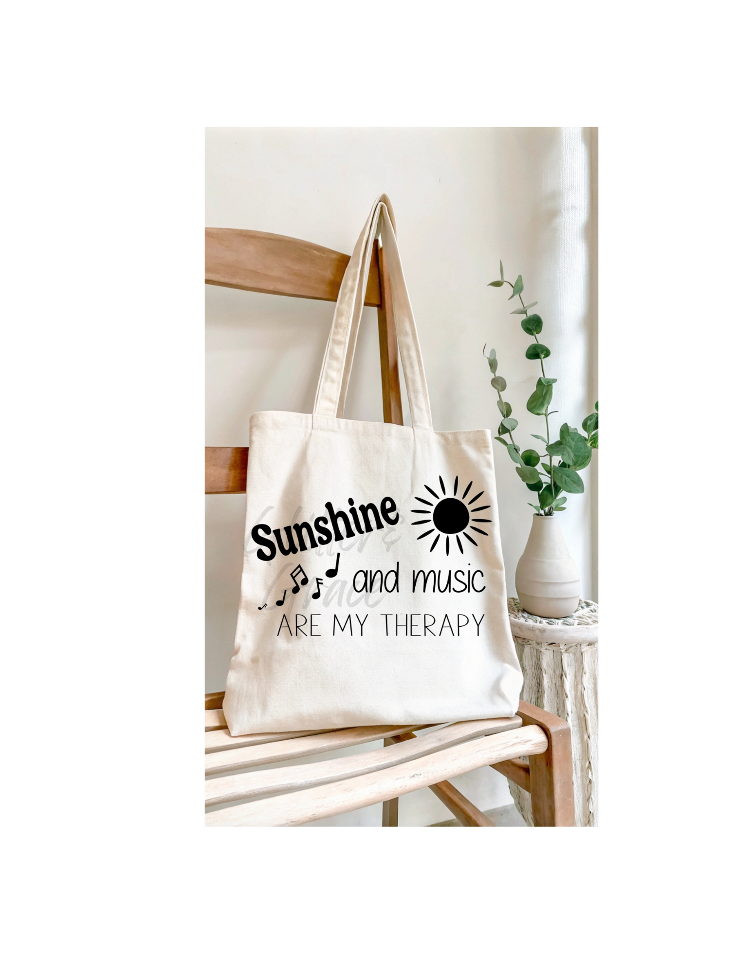 Sunshine & Music are my therapy Tote Bag