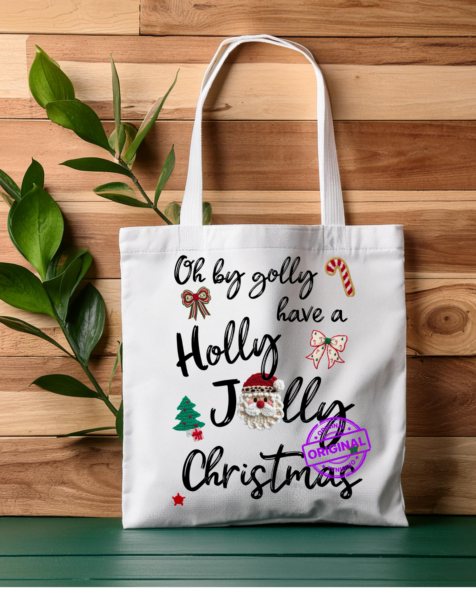 Holly Jolly Christmas Tote Bag