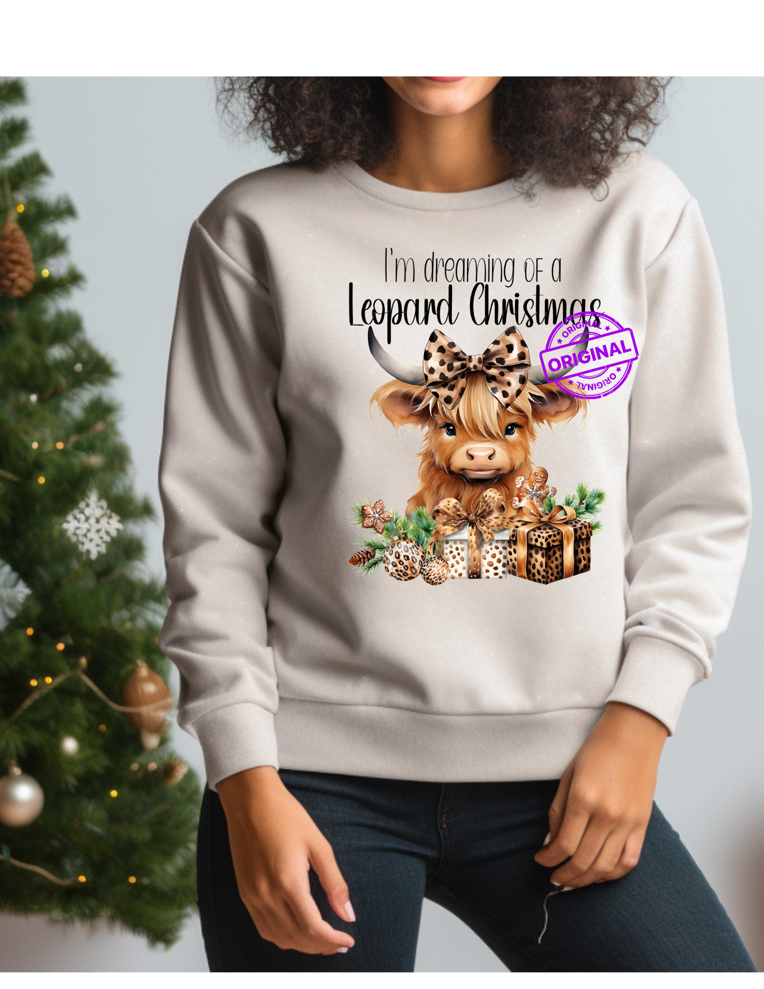 I'm Dreaming of a Leopard Christmas T-shirt or Sweatshirt