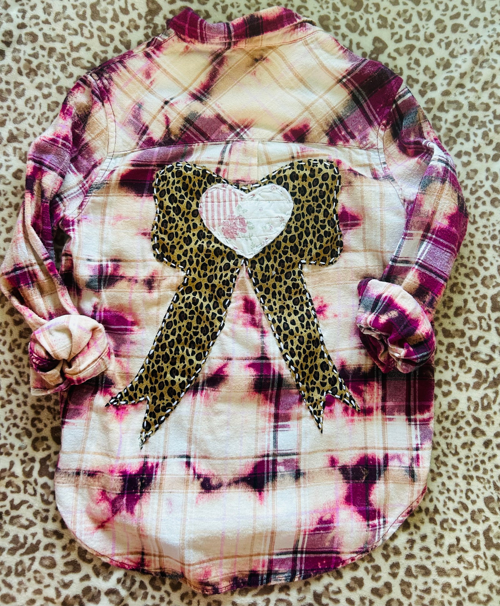Medium Upcycled Bleached Flannel