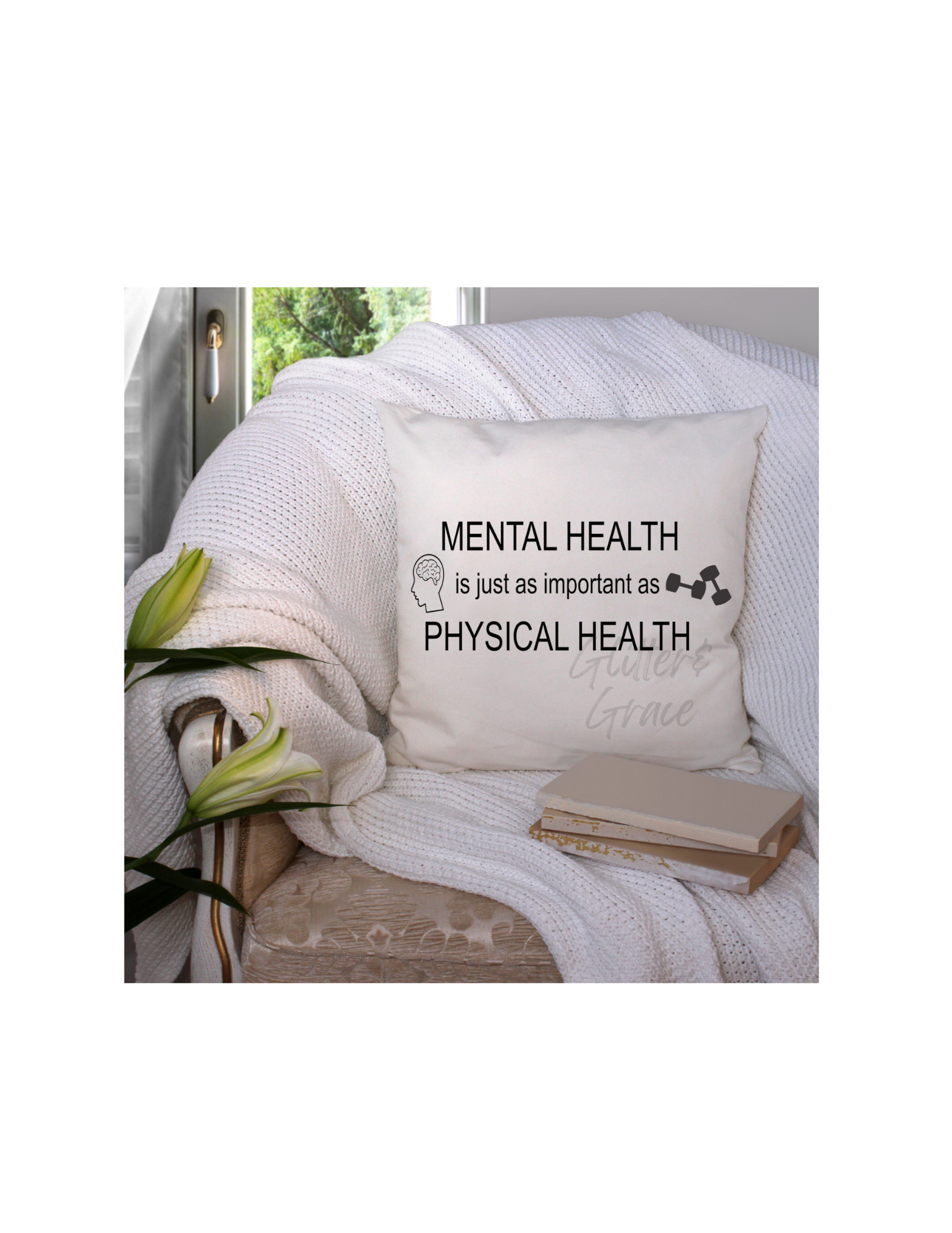 Mental Health is just as important as Physical Health Throw Pillow