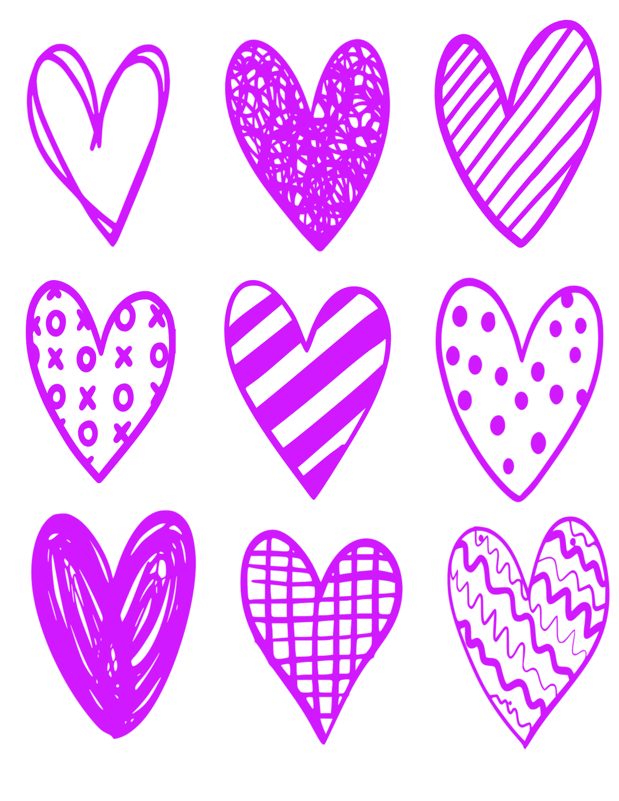#262 Purple Heart Stacked (9)