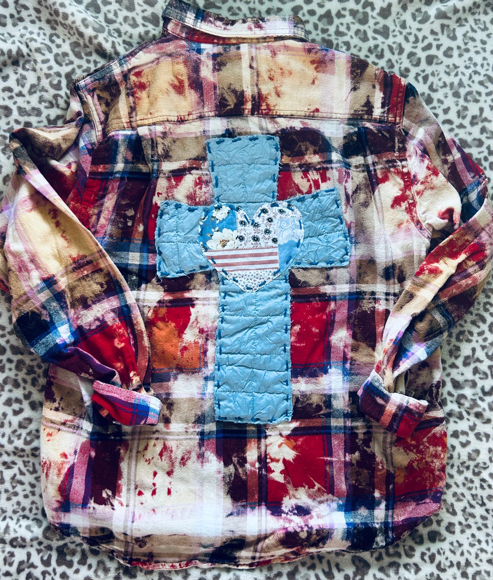 Medium Upcycled Bleached Flannel