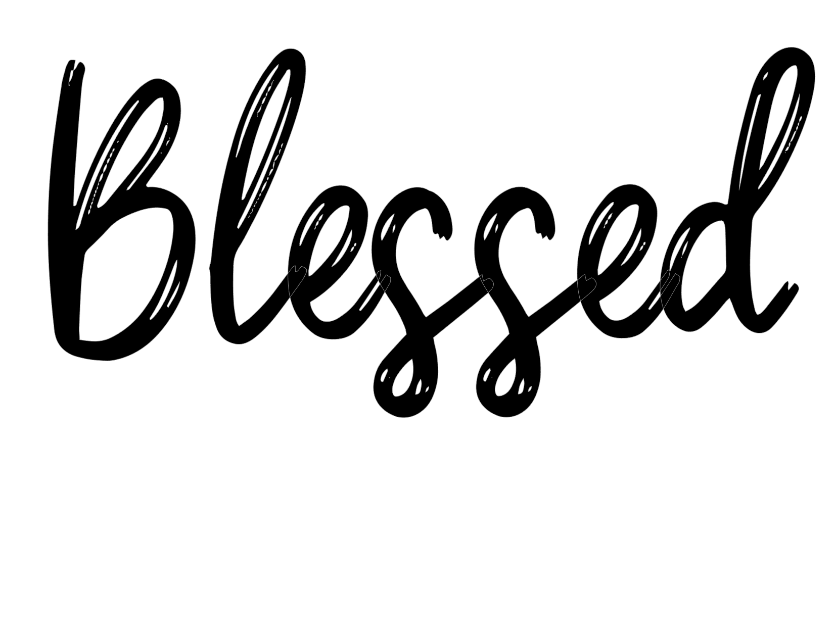 #549 Blessed (black script)