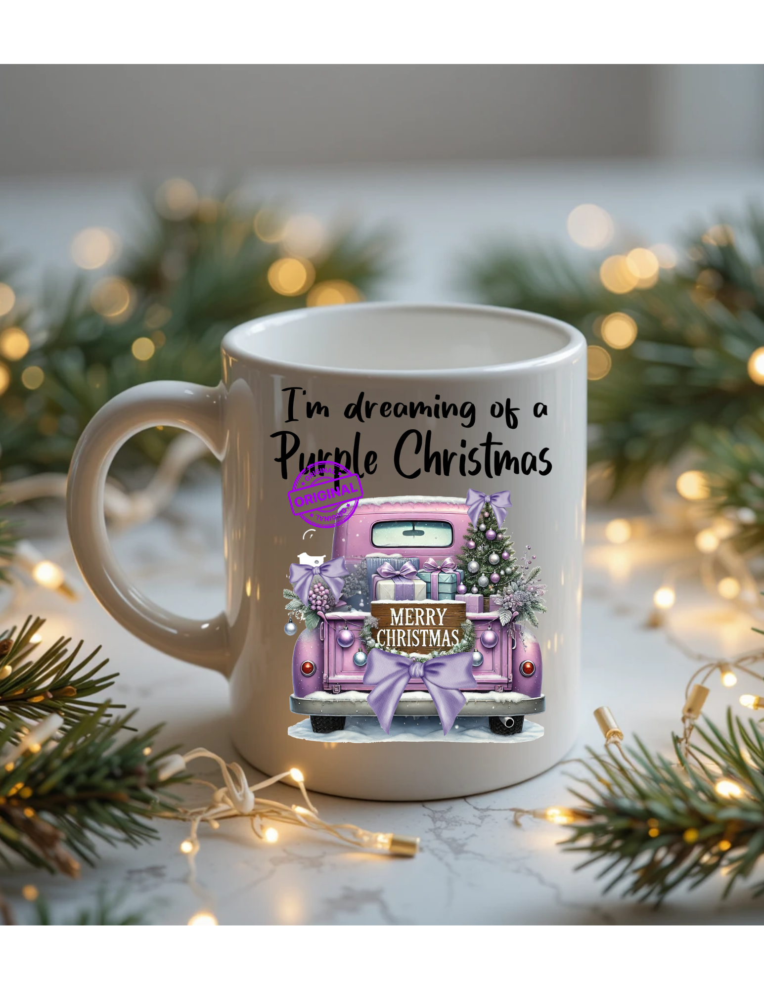 Purple Christmas Coffee Mug