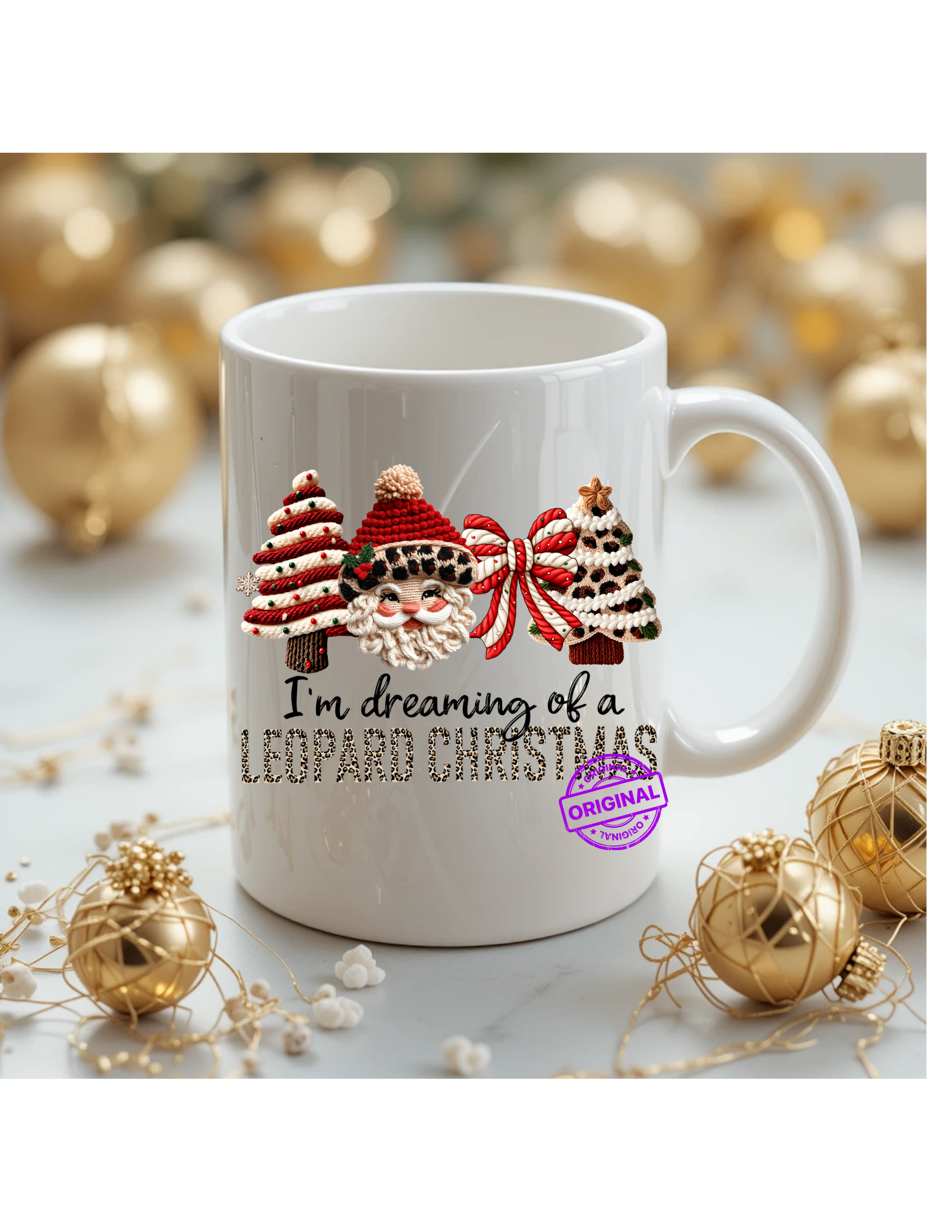 Leopard Christmas Coffee Mug