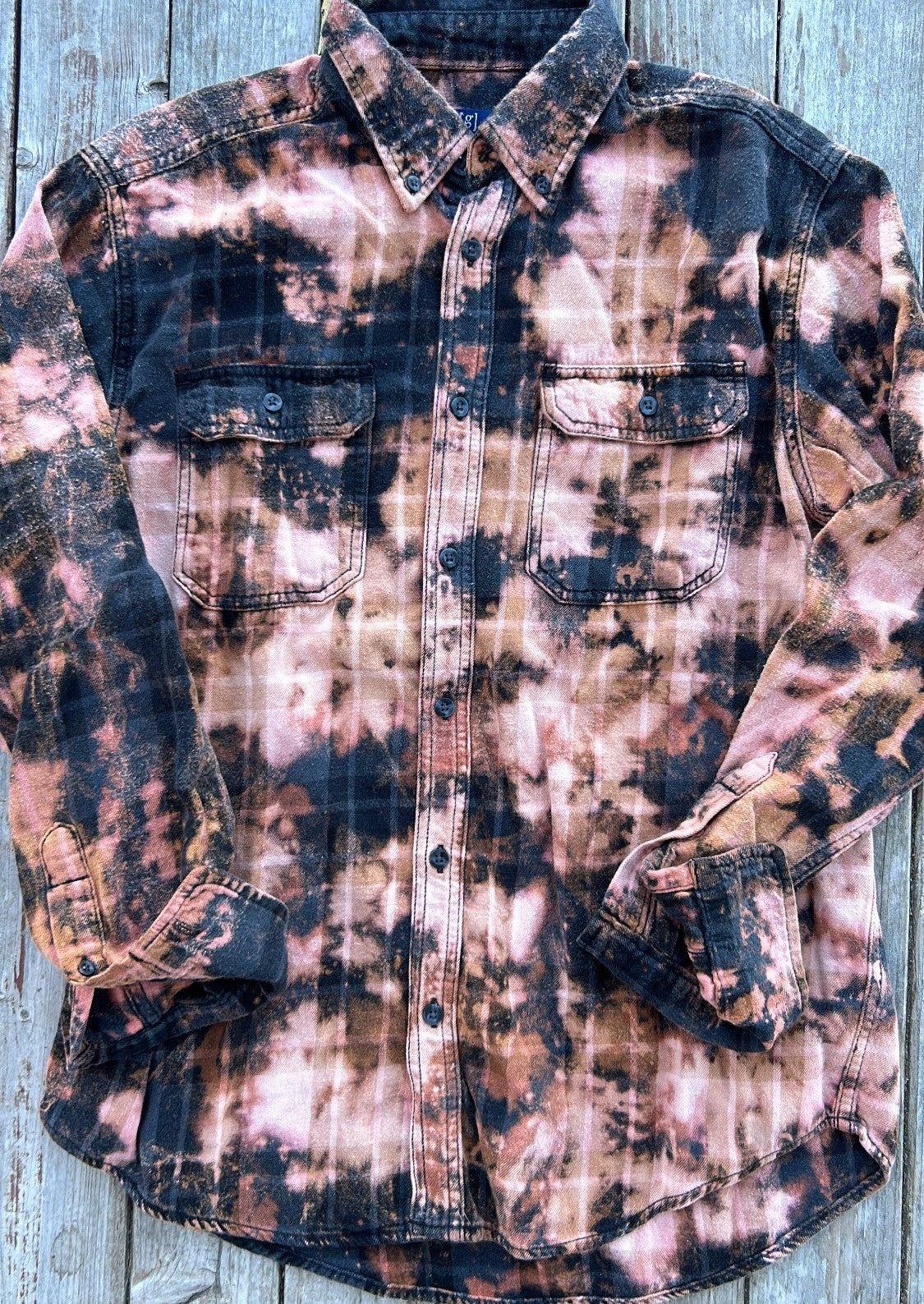Medium Upcycled Bleached Flannel