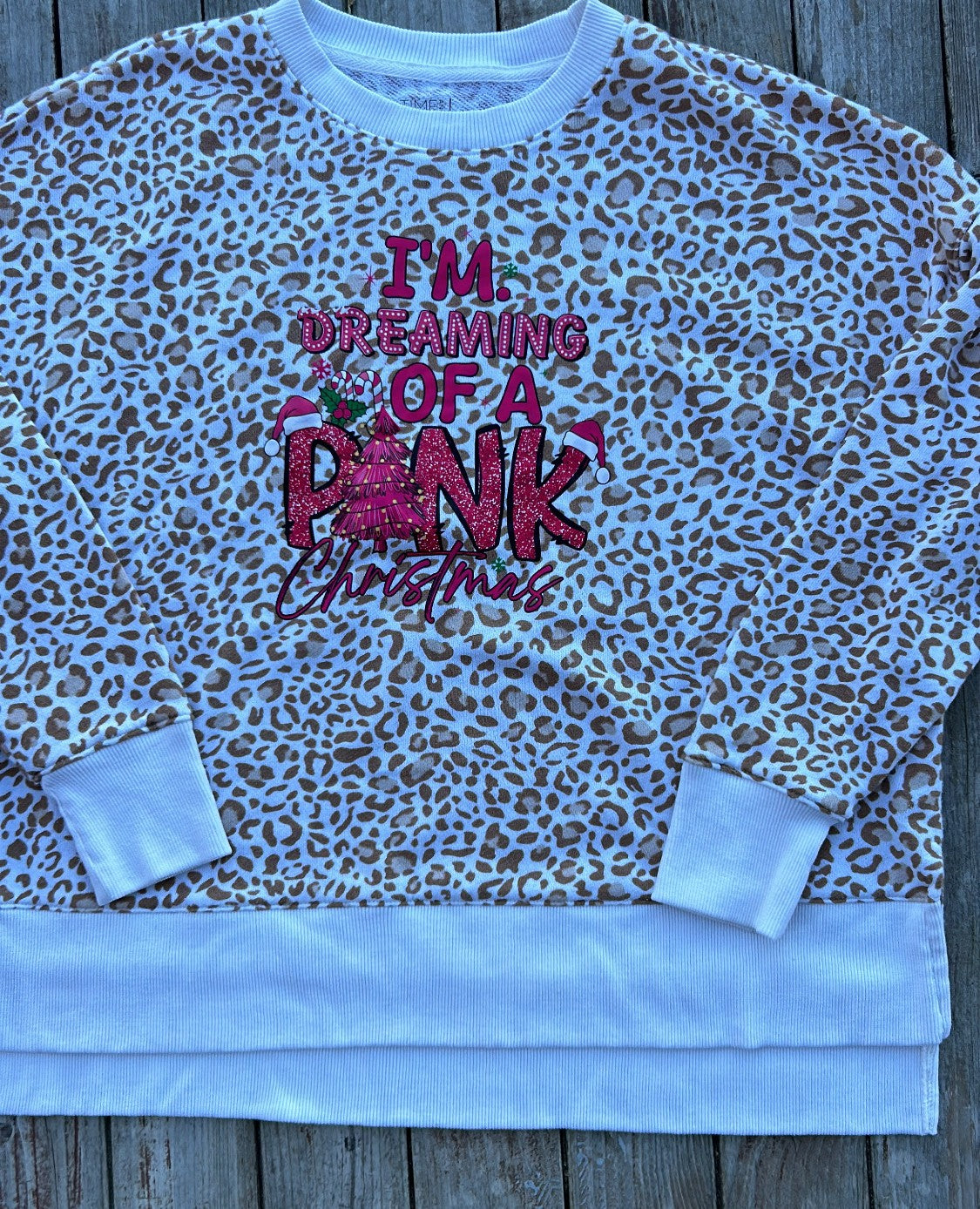 Large Upcycled Leopard Sweatshirt