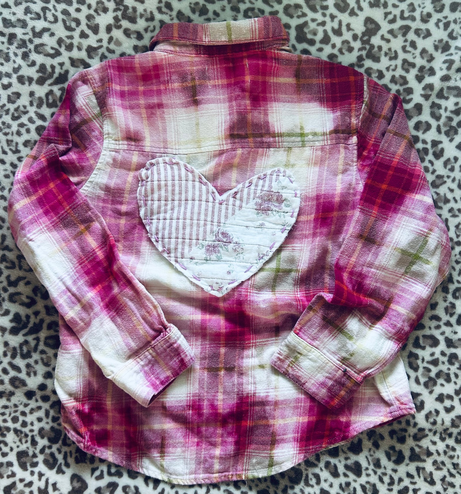Youth Large (10-12) Upcycled Bleached Flannel