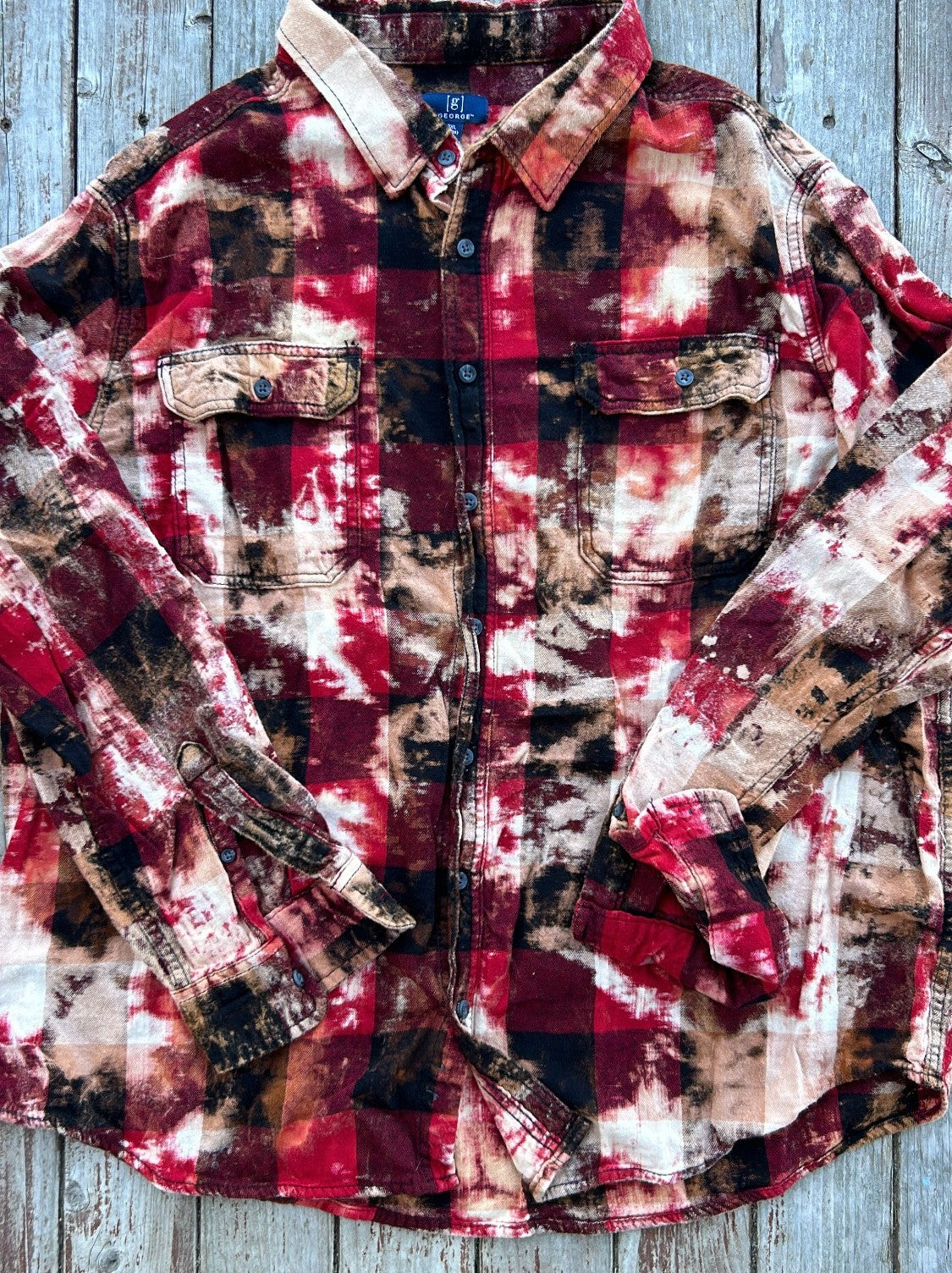 3X Upcycled Bleached Flannel