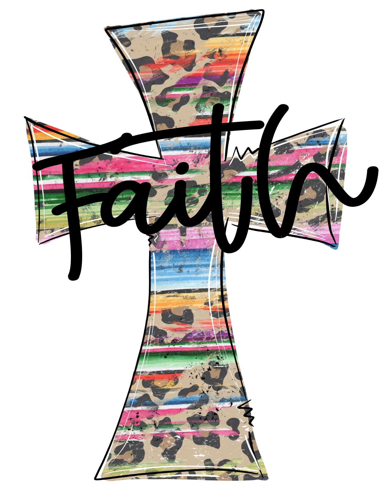 #55 Faith (serape cross)