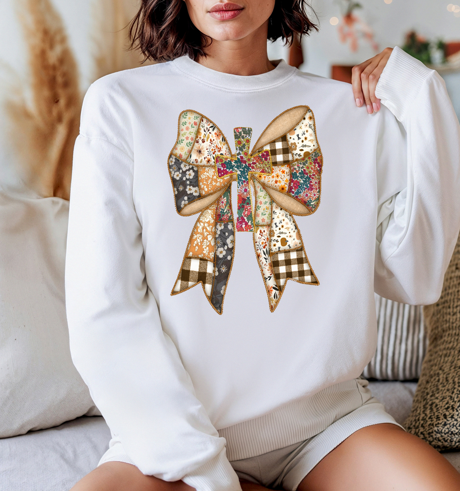 Fall Patchwork Bow