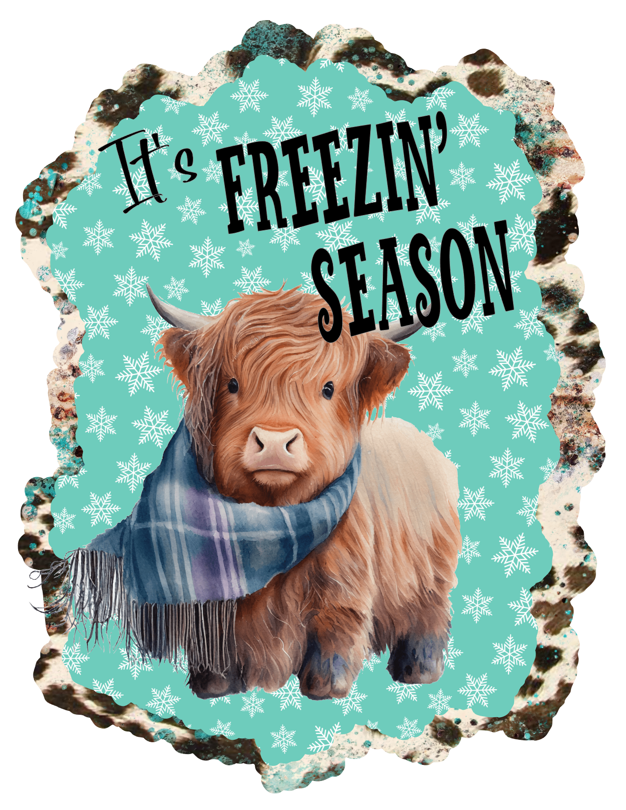 #198 Hyland Cow It's Freezin Season