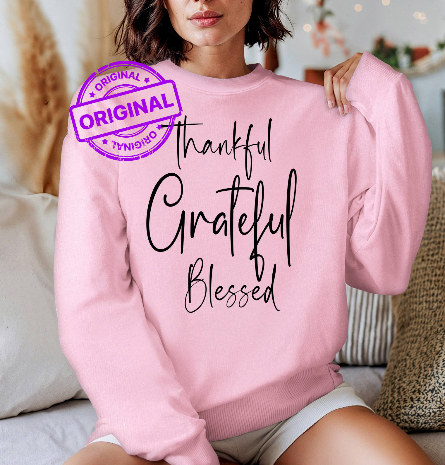 Thankful Grateful Blessed Script