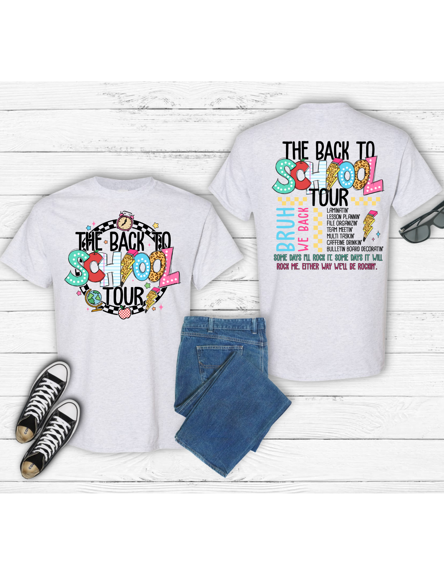 The Back-to-SchoolTour Teacher T-shirt