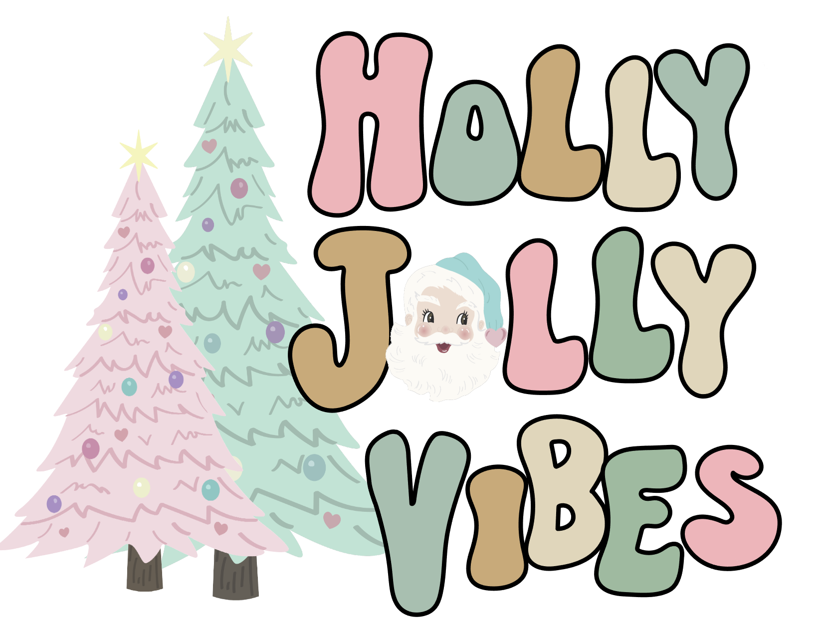 #77 Holly Jolly Vibes (pastels)