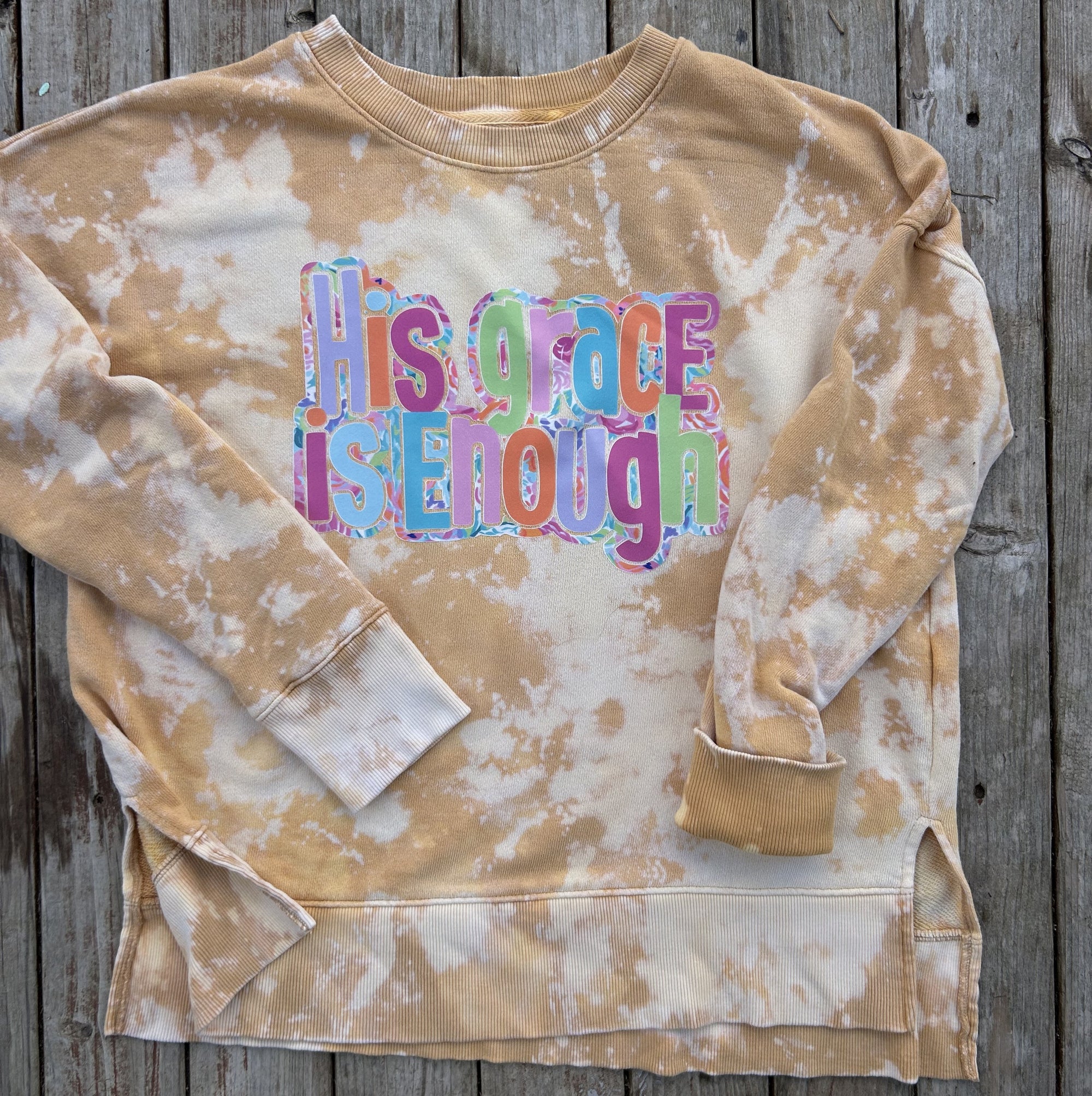 Small Upcycled Bleached Sweatshirt