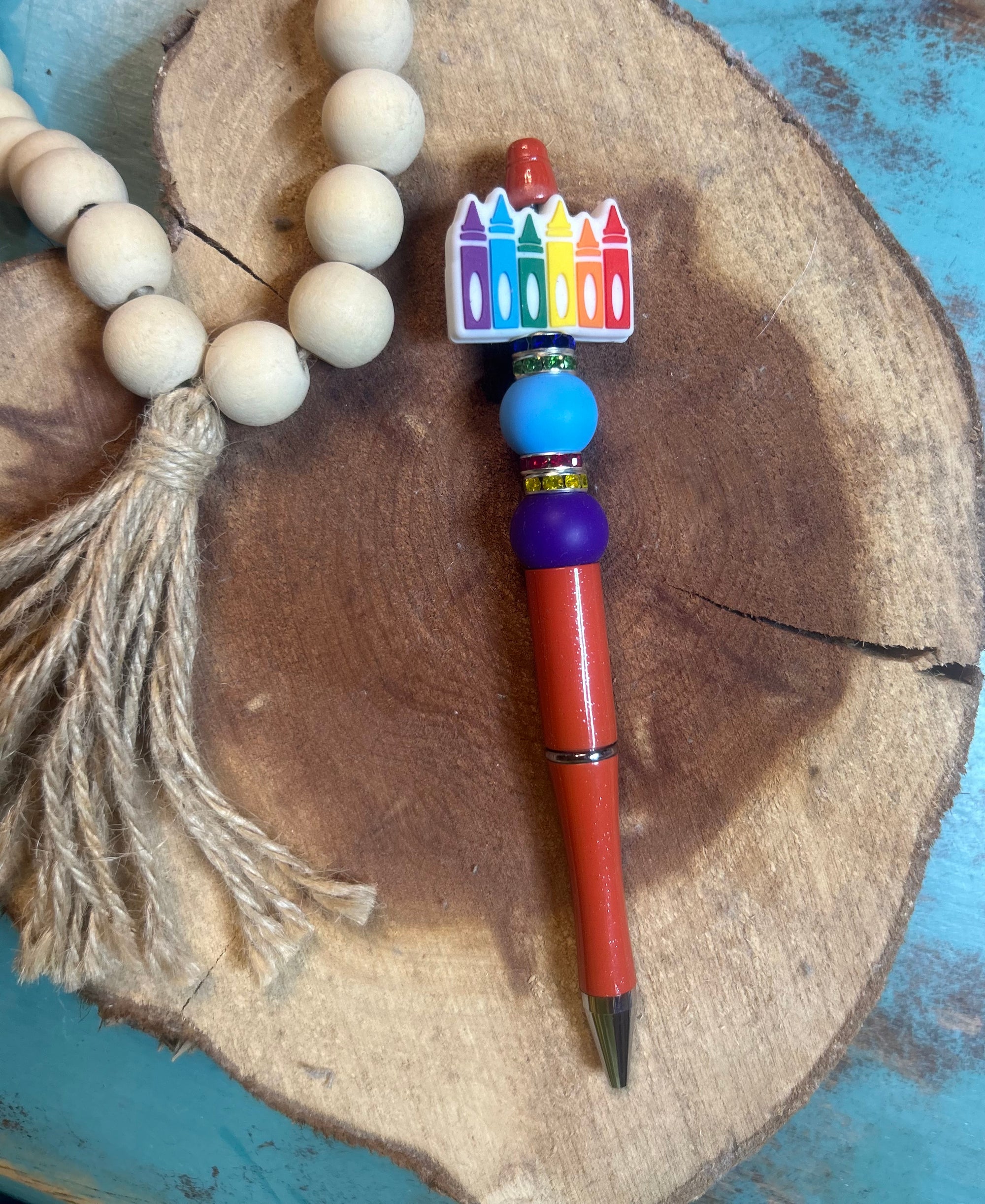 Orange Glitter Pen Crayons