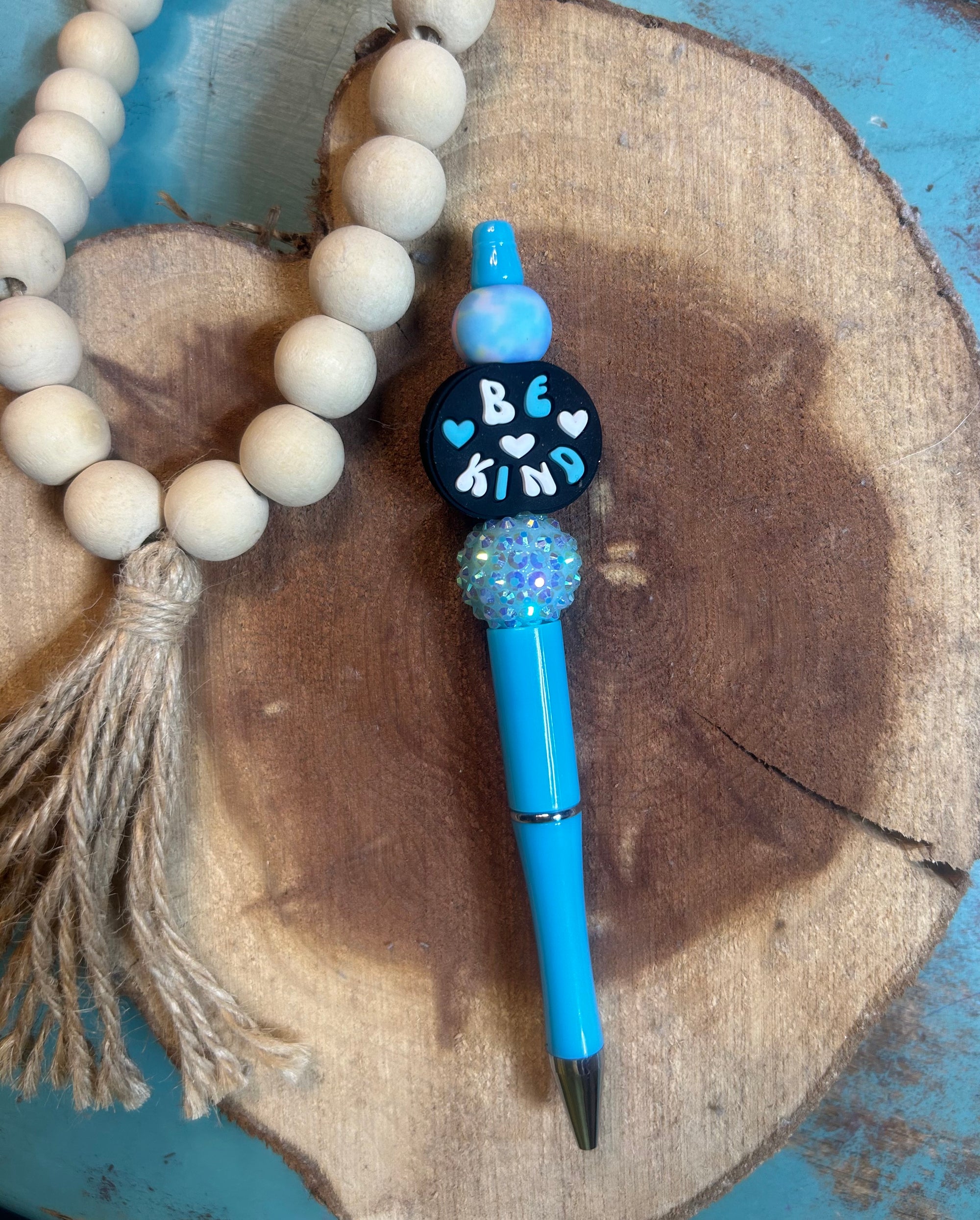 Blue Solid Pen Be Kind