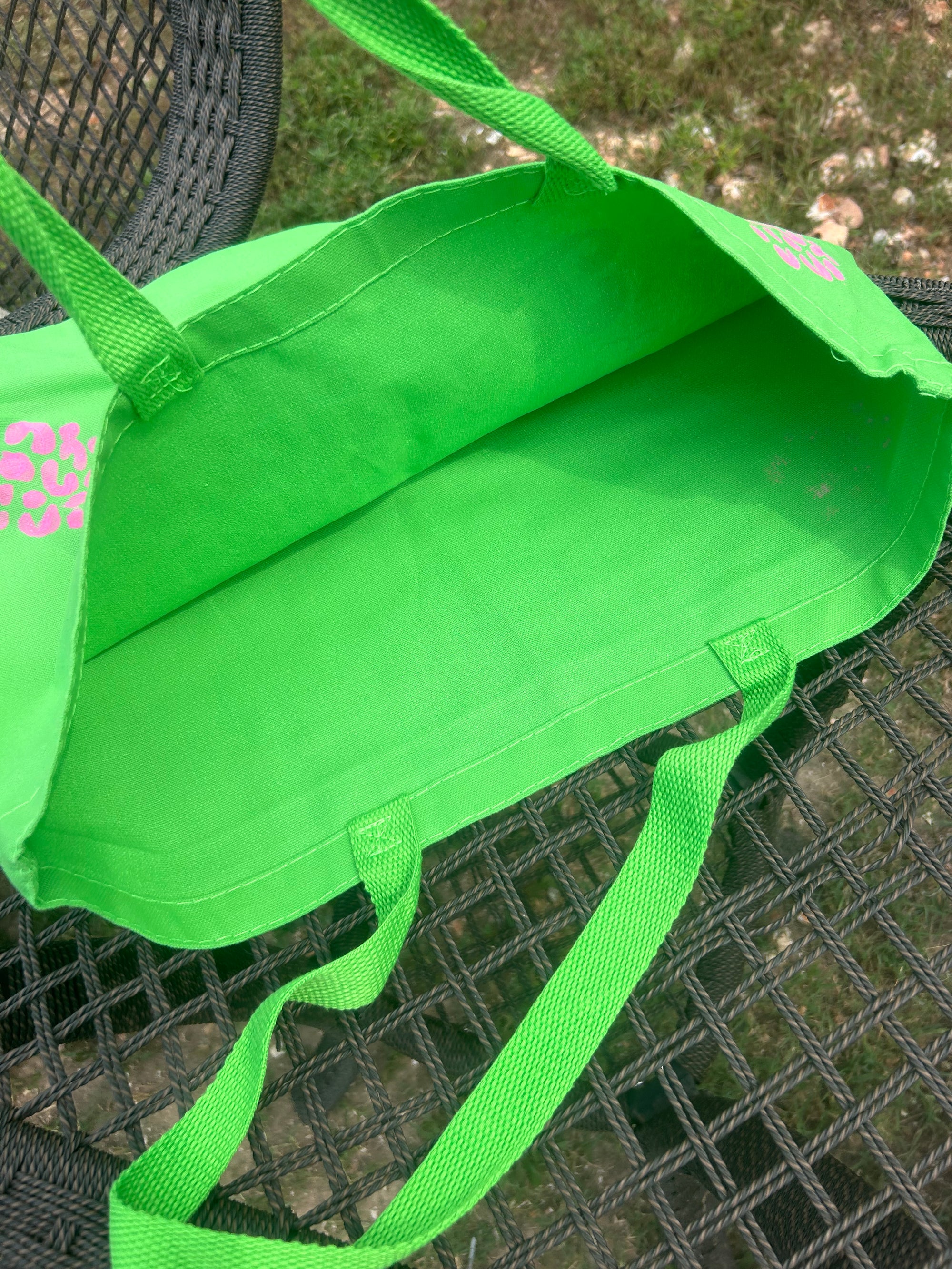 Lime Green Tote Bag Tequila Lime & Sunshine