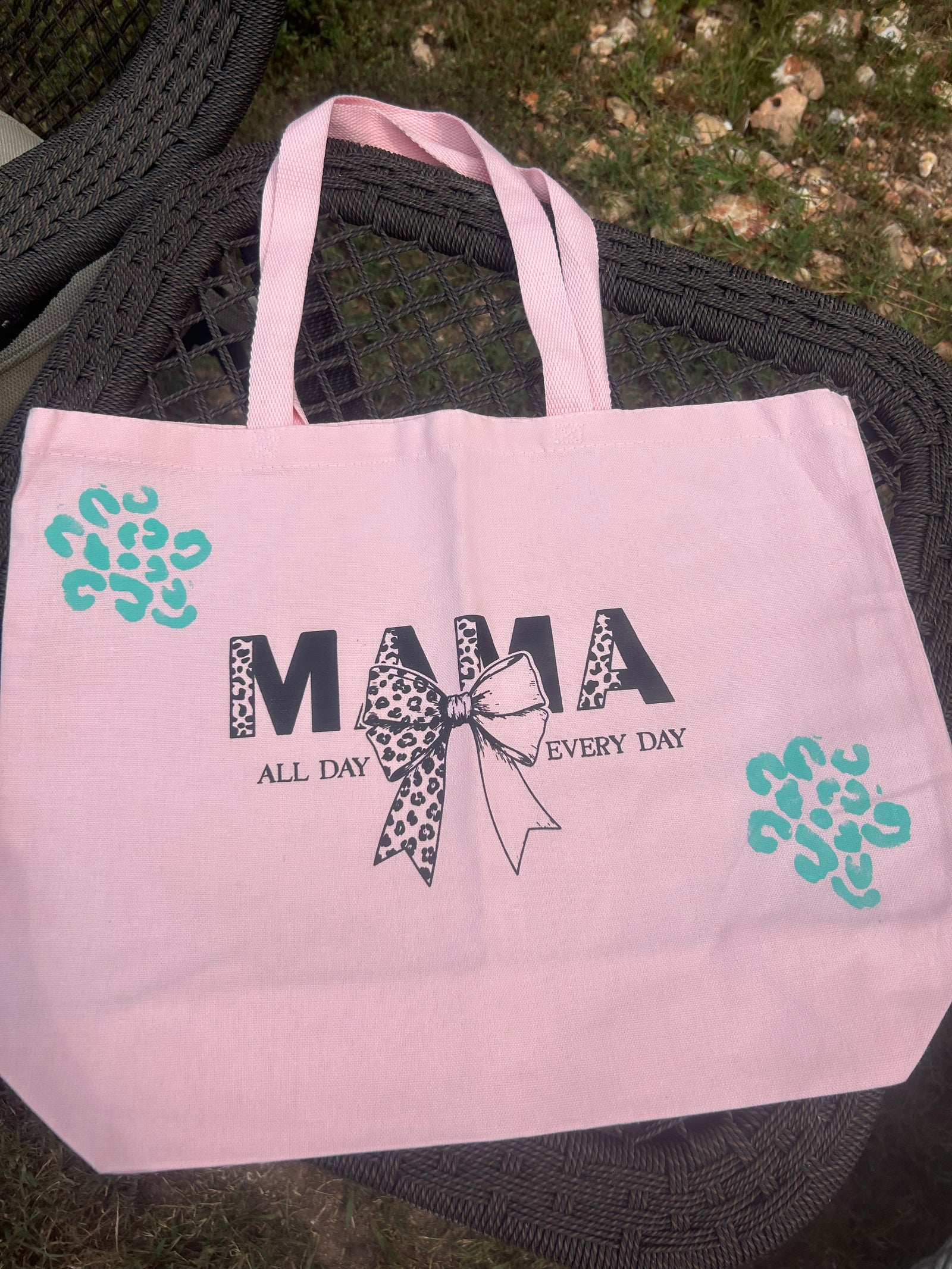 Light Pink Tote Bag Mama all day every day