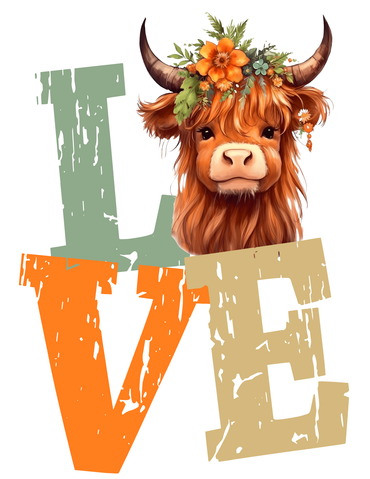 #109 LOVE Hyland Cow