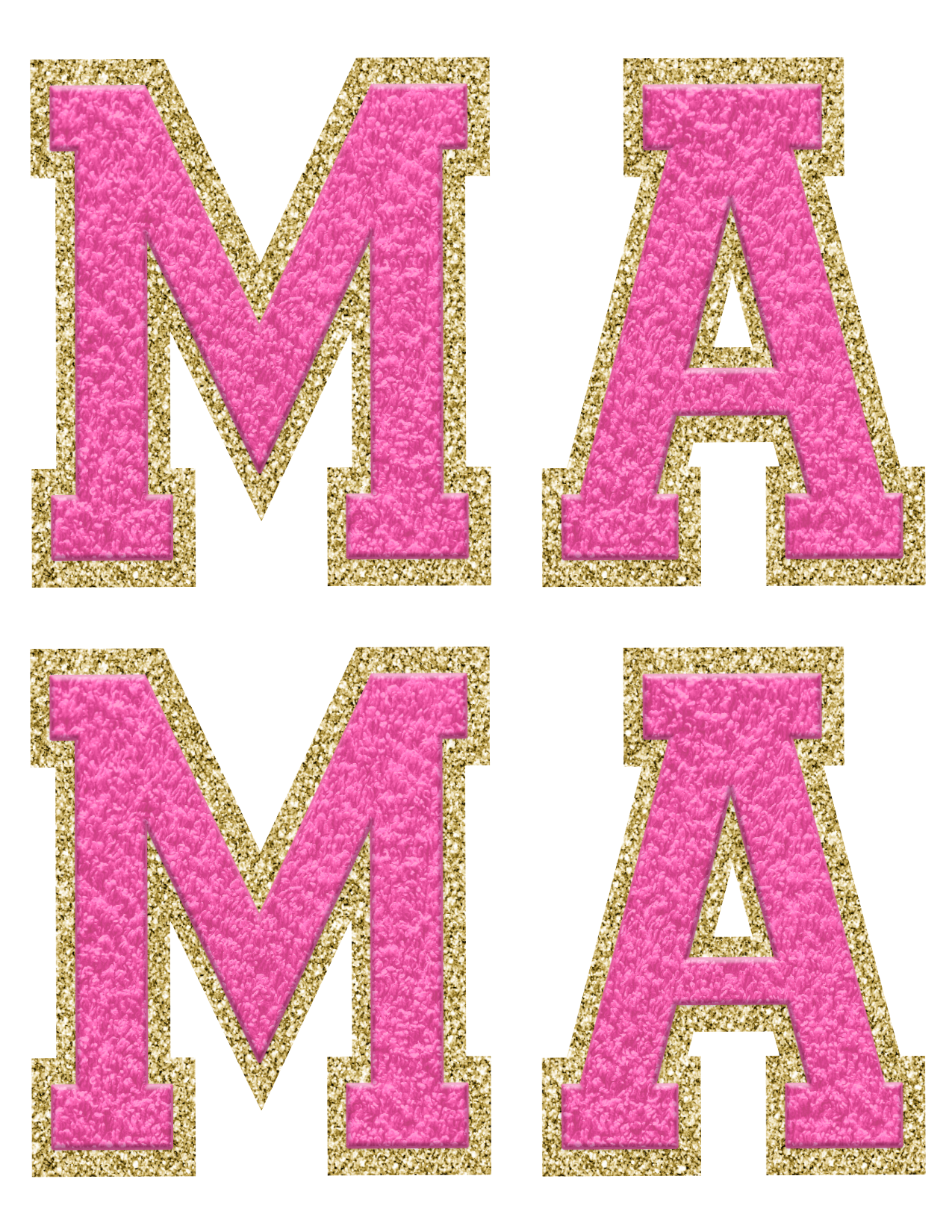 #122 MAMA (Pink Chenille)(can me any name)