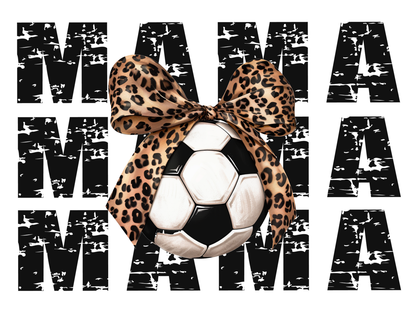 #473 Soccer Mama Leopard Bow (can be any name)