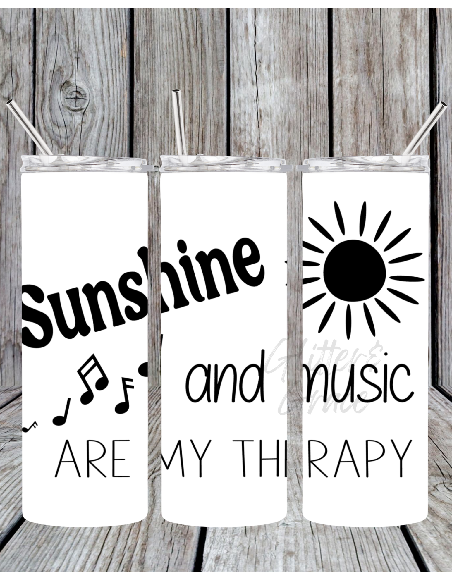 Snshine & Music are my Therapy Tumbler