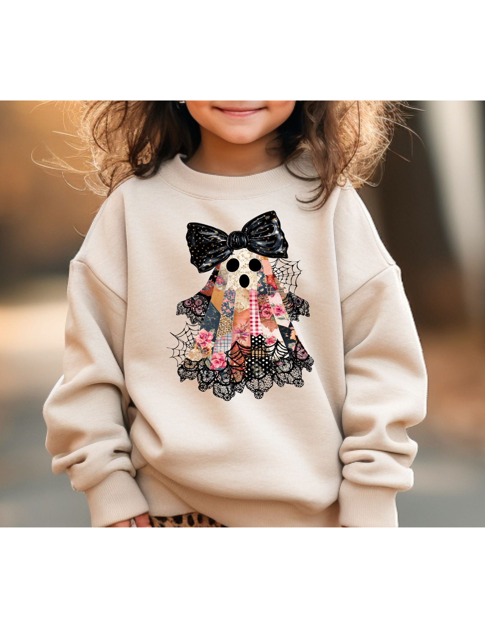 Black Lace Patchwork Ghost