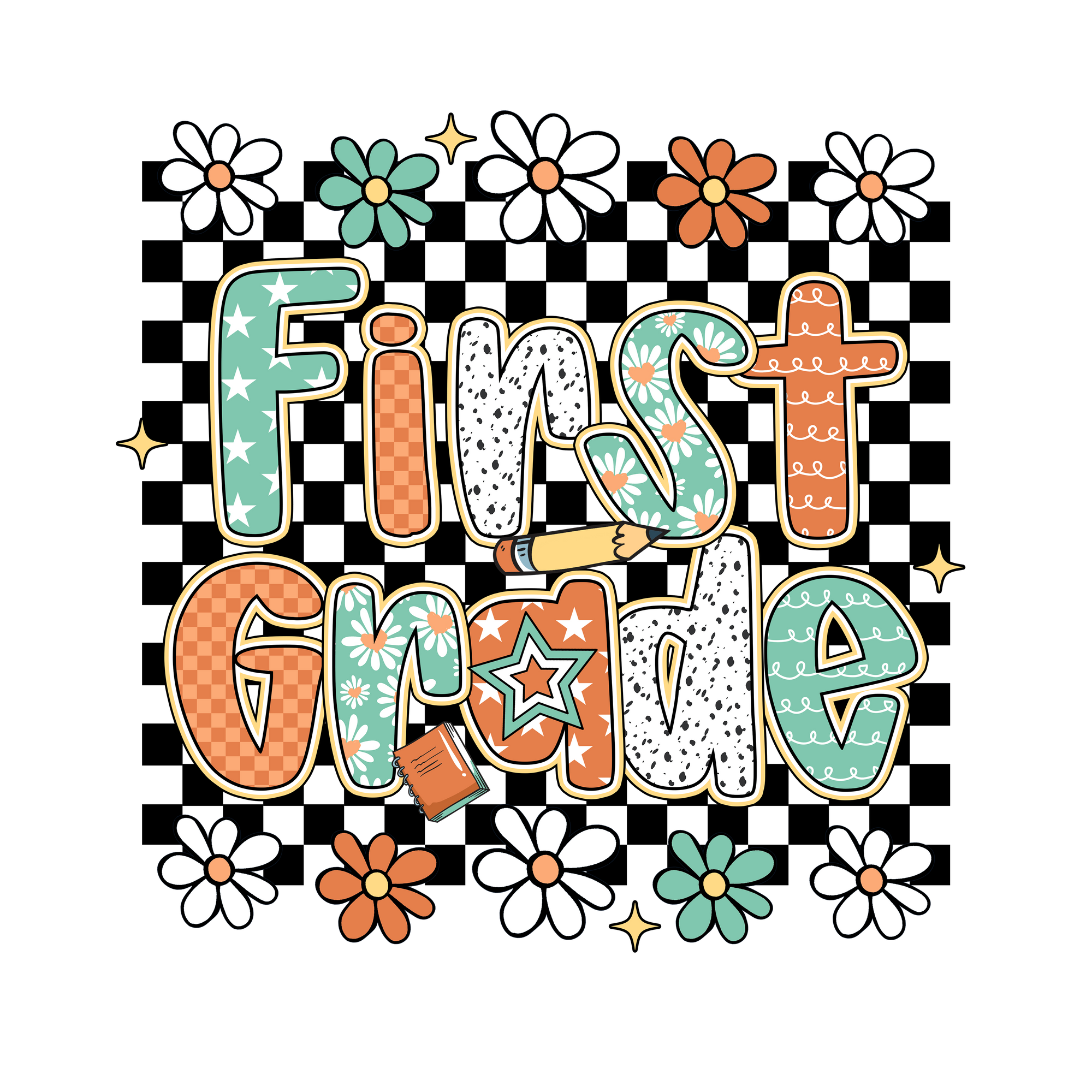 Retro Floral Grade T-shirt