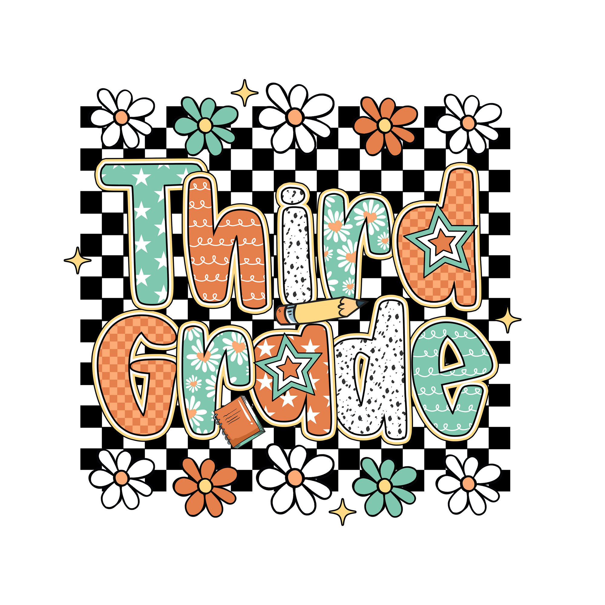 Retro Floral Grade T-shirt